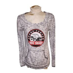 Vintage Kavio! Gray Long Sleeved‎ T-Shirt Size Large Grand Canyon Hike Smart